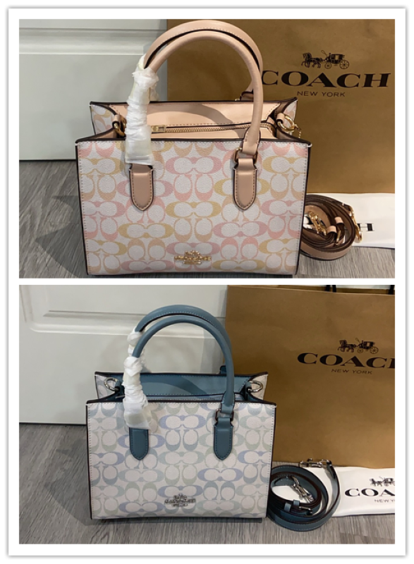 Coacch CDZ06 Maggie Tote Bag Signature Print Crossbody Handbag - 1 Coacch CDZ06 Maggie Tote Bag Signature Print Crossbody Handbag
