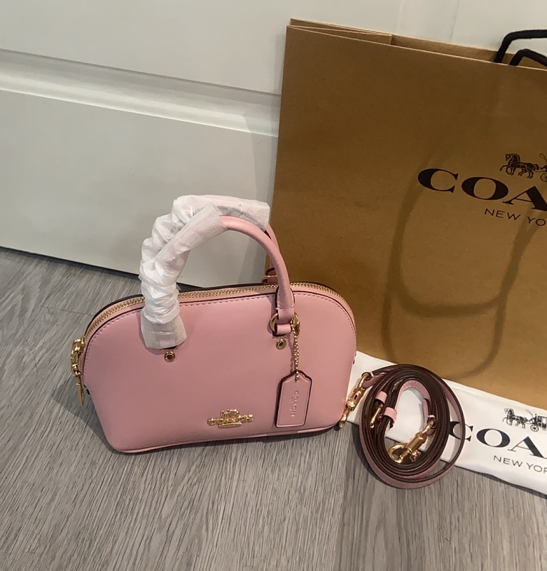 Coacch CEA01LARA Mini Satchel Pink Leather Handbag
