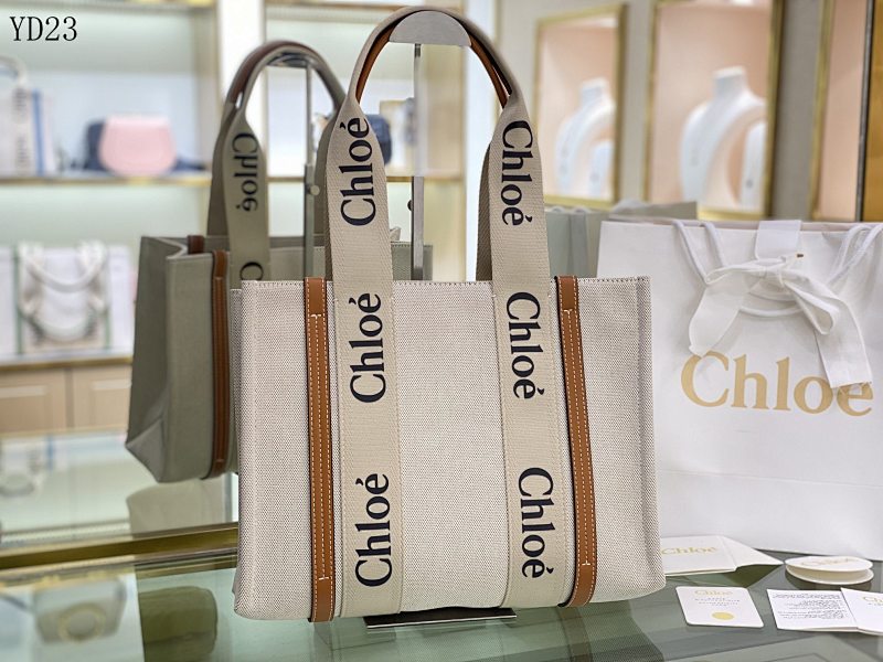 Chl0e YD2360 Woody Tote Medium Canvas Tote Bag