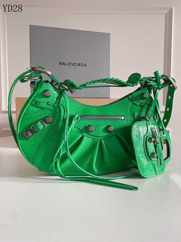 Balensiaga Le Cagole Green Moon Bag