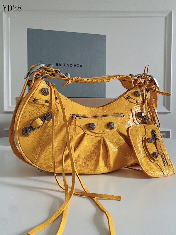 Balensiaga Le Cagole YD28 Yellow Moon Bag