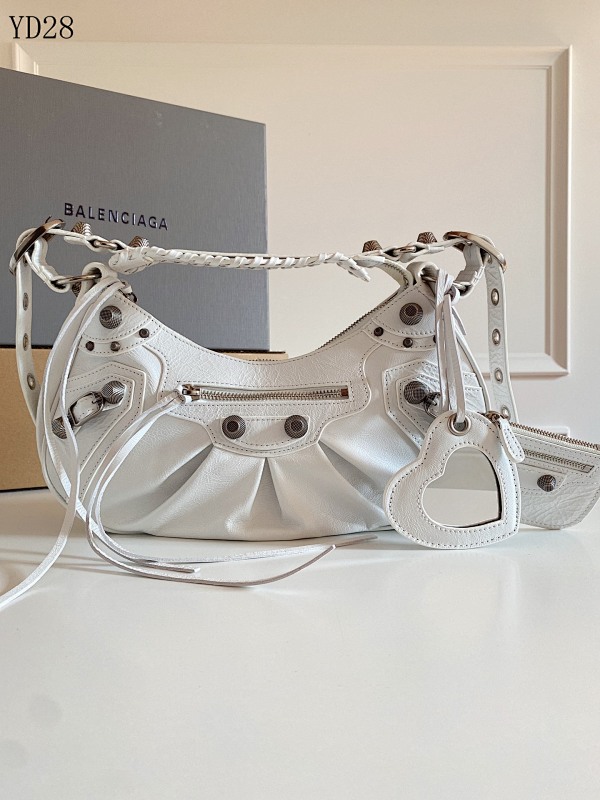 Balensiaga Le Cagole YD28 White Moon Bag