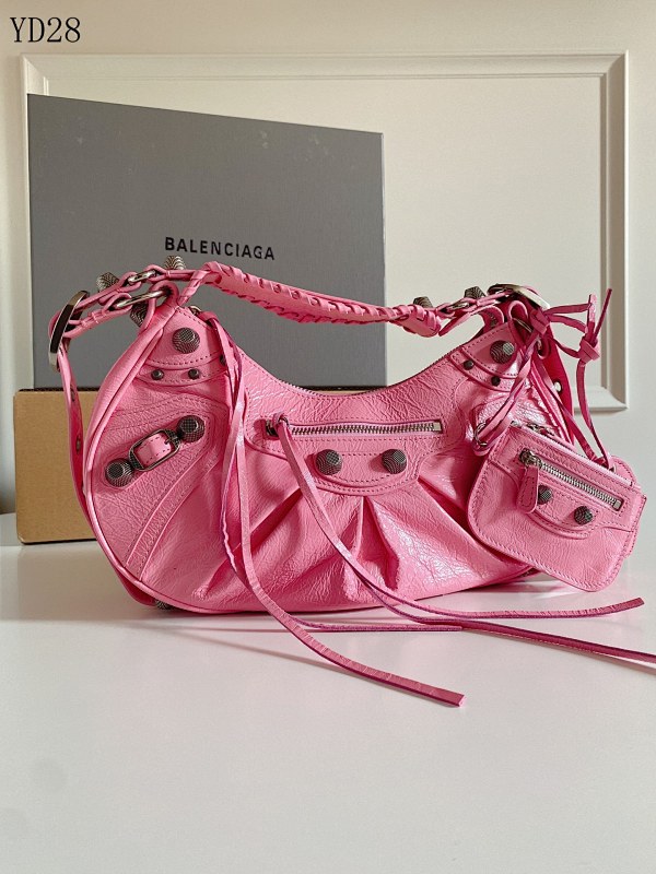 Balensiaga Le Cagole YD28 Large Pink Moon Bag