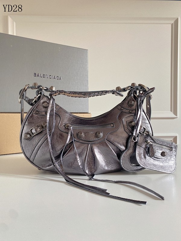 Balensiaga Le Cagole YD28 Silver Moon Bag