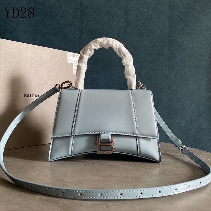 Balensiaga YD2867 Hourglass Bag in Misty Blue with Silver Hardware