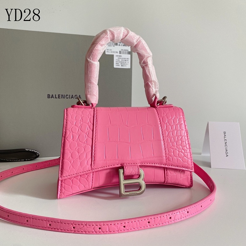 Balensiaga YD28 Hourglass Bag Crocodile Pink