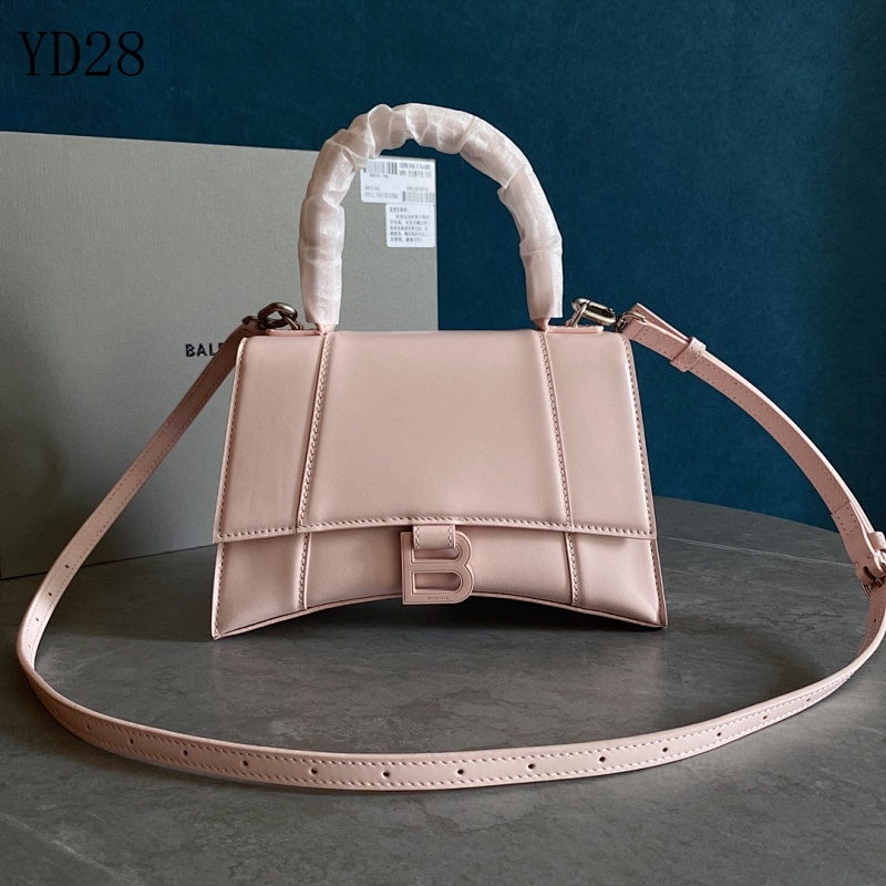 Balensiaga YD2867 Hourglass Crocodile Grain Leather Bag