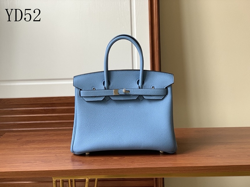 Hermez YD52 Birkin 25CM Light Blue Togo Leather Handbag