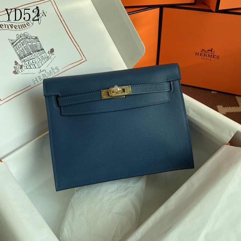 Hermès YD52 Kelly Danse 22cm Blue Togo Leather