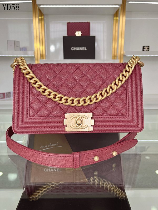 cover-124811872 CHANELL YD58 Flap Bag Quilted Caviar Leather Gold Hardware