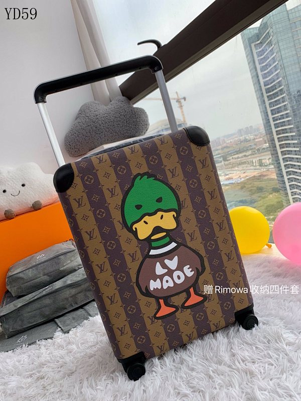 LV M23203 20-Inch Rolling Suitcase with Duck Design