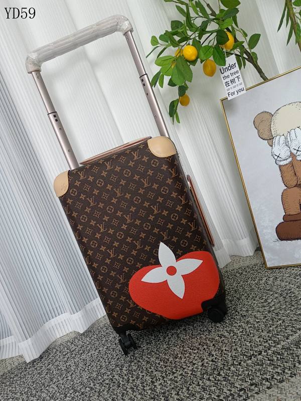 LVutton M23203 20-Inch Monogram Rolling Suitcase with Red Flower Detail