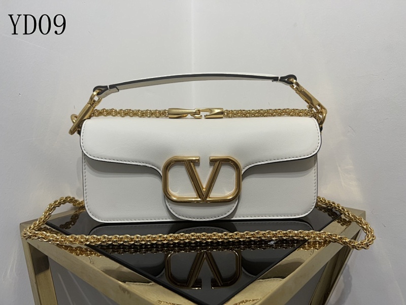 Valentiino YD09 White Leather Wallet on Chain