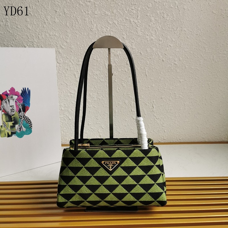 Pr4da YD6170 1BA368 Embroidered Fabric Tote Bag