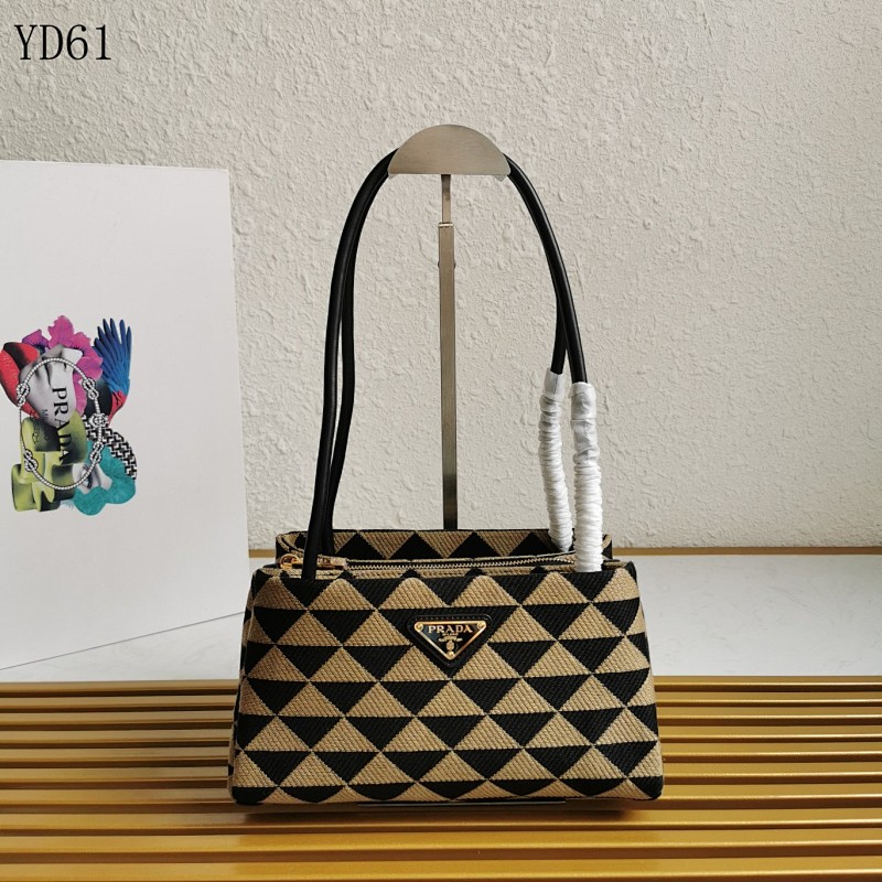 Pr4da YD6170 1BA368 Geometric Tote Bag