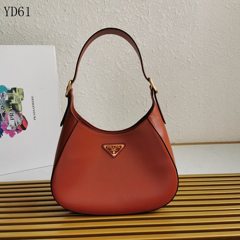Pr4da YD61 Hobo Bag in Calfskin Leather