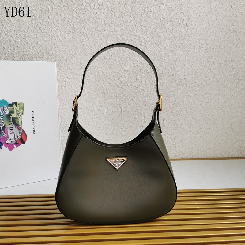 Pr4da YD6170 1BC179 Leather Shoulder Bag
