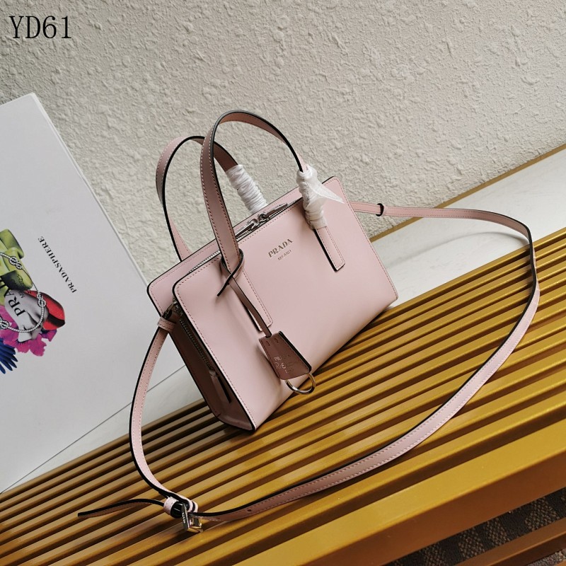 Pr4da YD6170 1BA357 Pink Leather Crossbody Bag