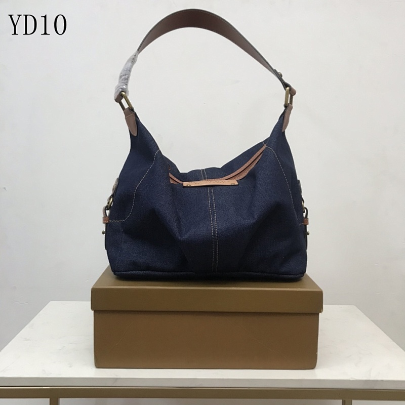 Burbe.rr YD1045 Denim & Leather Shoulder Bag