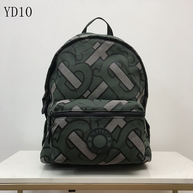 Burberyy YD1060 Premium Backpack with再生 Fiber & Leather Details