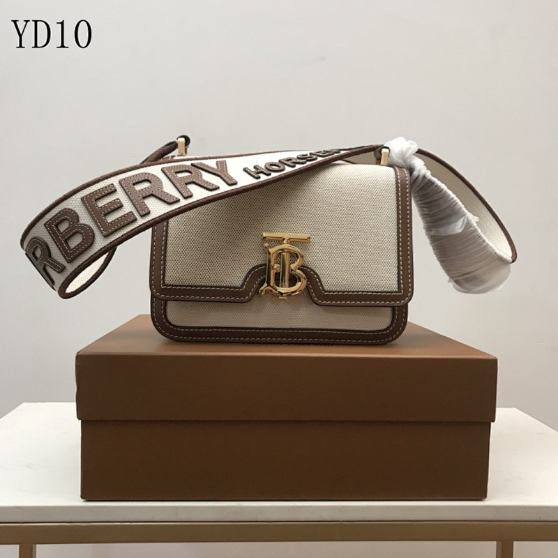 Burberyy YD1085 TB Lock Bag in Brown and Beige