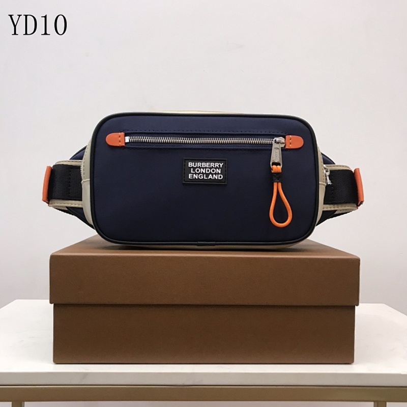 Burberyy YD10 Belt Bag in Navy with Orange Accents