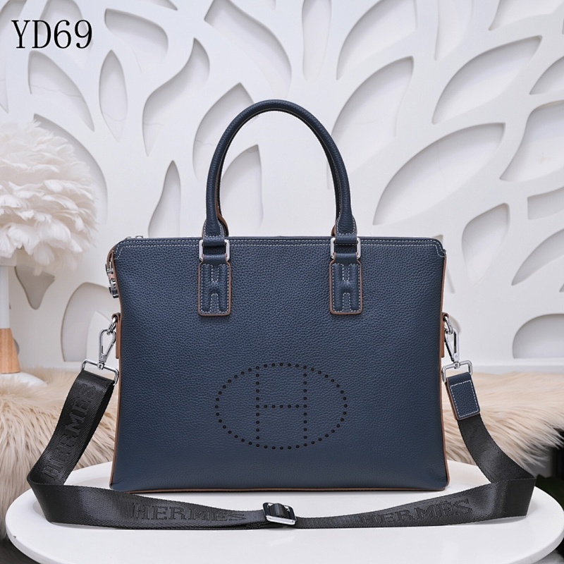 Hermez YD6958 Men's Briefcase with Hand Stitching