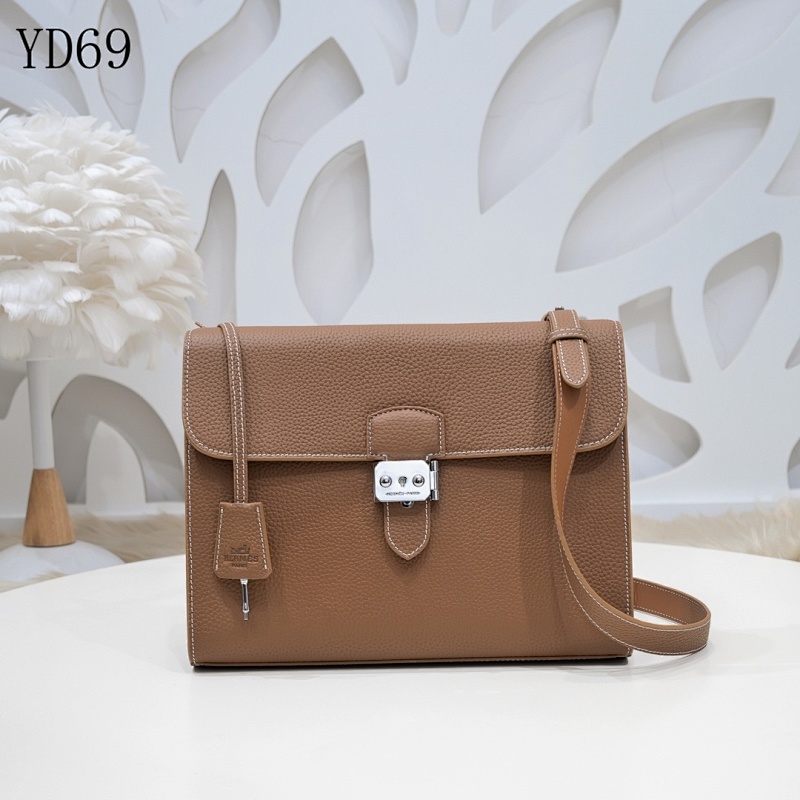Hermès YD6954 Classic Calfskin Shoulder Bag