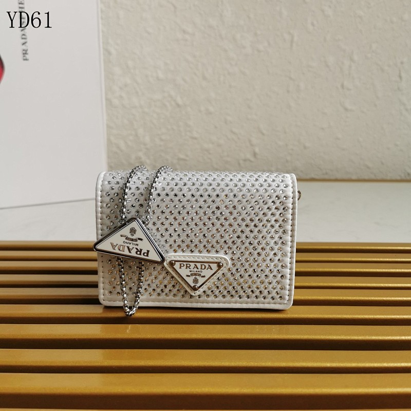 Pr4da YD6145 Crystal Chain Wallet