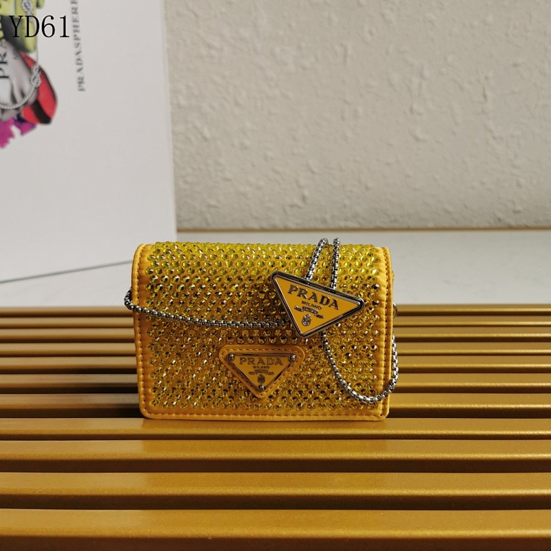 Pr4da YD6145 Rhinestone Wallet