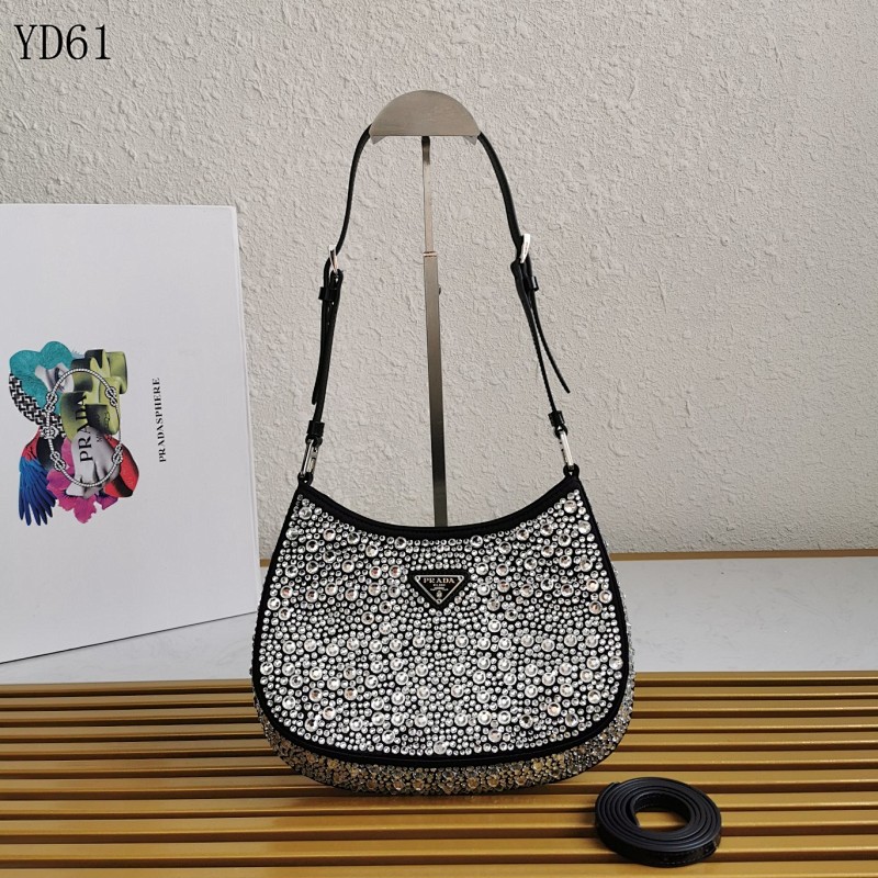 cover-131509293 PRADA YD61 Cleo Crystal Embellished Saddle Bag