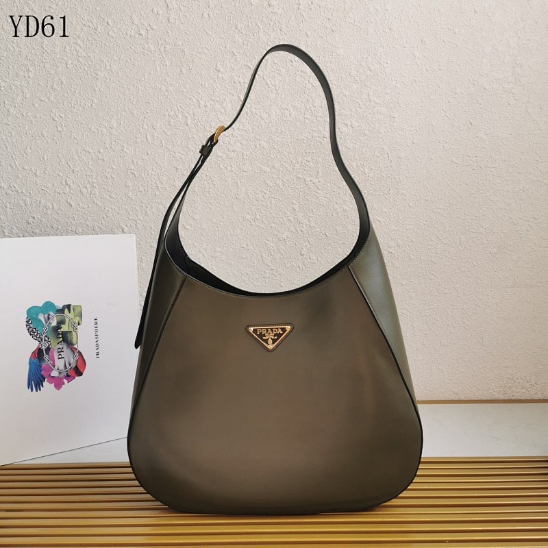 Pr4da YD6195 Leather Tote Bag