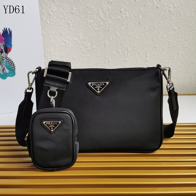 Pr4da 2VH113 Triangular Logo Mini Bag