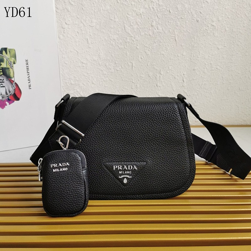 Pr4da YD6178 Crossbody Bag with Detachable Pouch