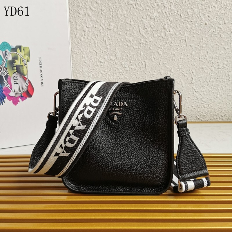 Pr4da YD61 Mini Shoulder Bag with Logo Strap