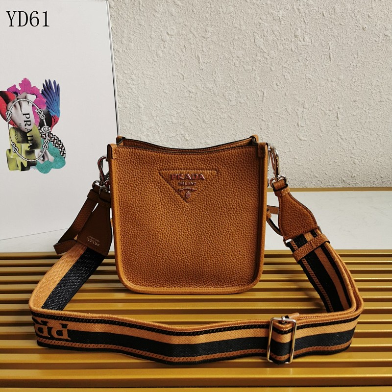 Pr4da YD6175 Logo Webbing Shoulder Bag