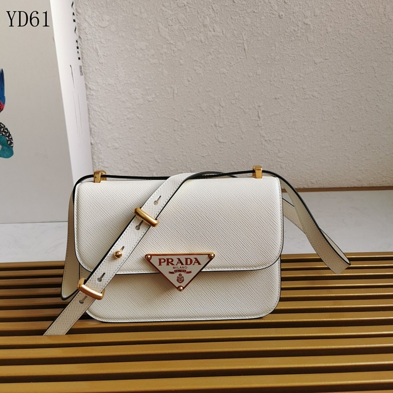 Pr4da YD61 Triangular Logo Crossbody Bag