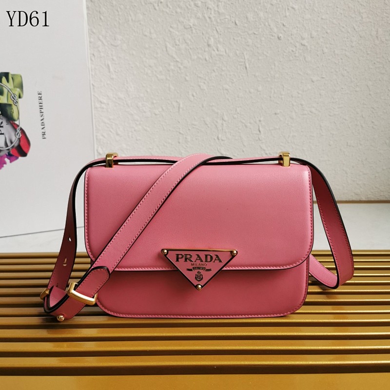 cover-133885255 Pr4da YD6165 1BD320 Pink Calfskin Crossbody Bag