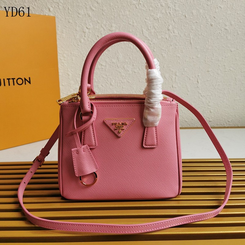 cover-133888712 Pr4da YD6172 Pink Saffiano Leather Shoulder Bag