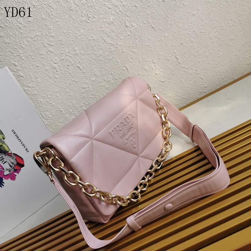 PRA/D YD61 Quilted Lamb Skin Crossbody Bag