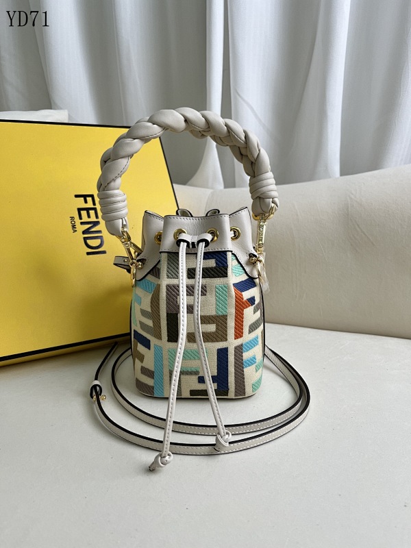 F3ndii YD7162 Mini Braided Bucket Bag