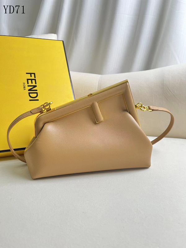 F3ndii First Mini Bag YD71 Pink Nappa Leather Clutch