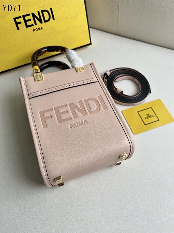 F3ndii YD7160 Mini Bag Pink Leather