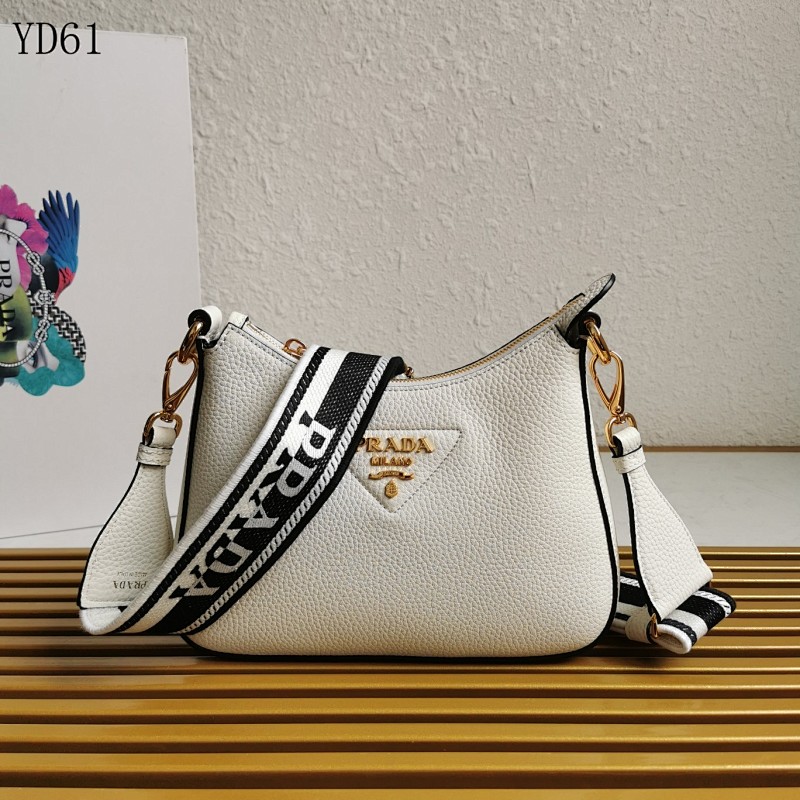 Pr4da 1BH193 Small Quilted Leather Crossbody Bag