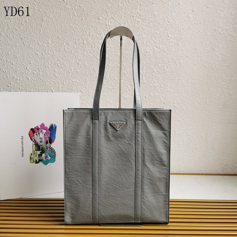PRADA YD61 Small Tote Bag in Glossy Soft Lamb Leather