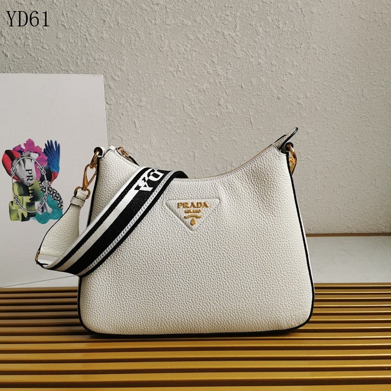 Pr4da YD6182 1BC178 Quilted Leather Shoulder Bag