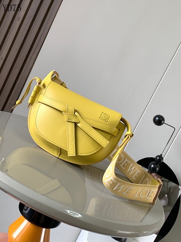 L03wee YD7563 Yellow Saddle Bag with Bow Detail