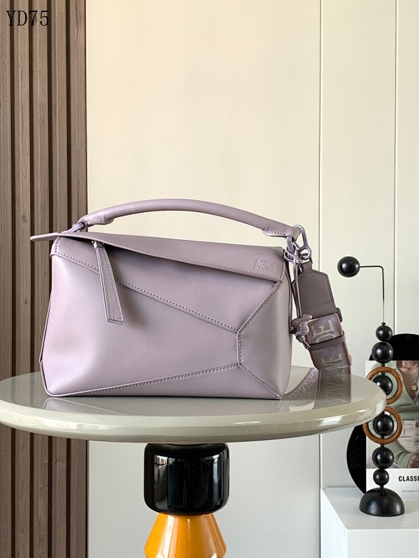 L03wee Puzzle Bag YD7585 Geometric Leather Handbag