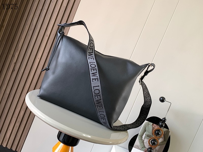 L03wee Puzzle Bag YD7580 Black Leather Shoulder Bag