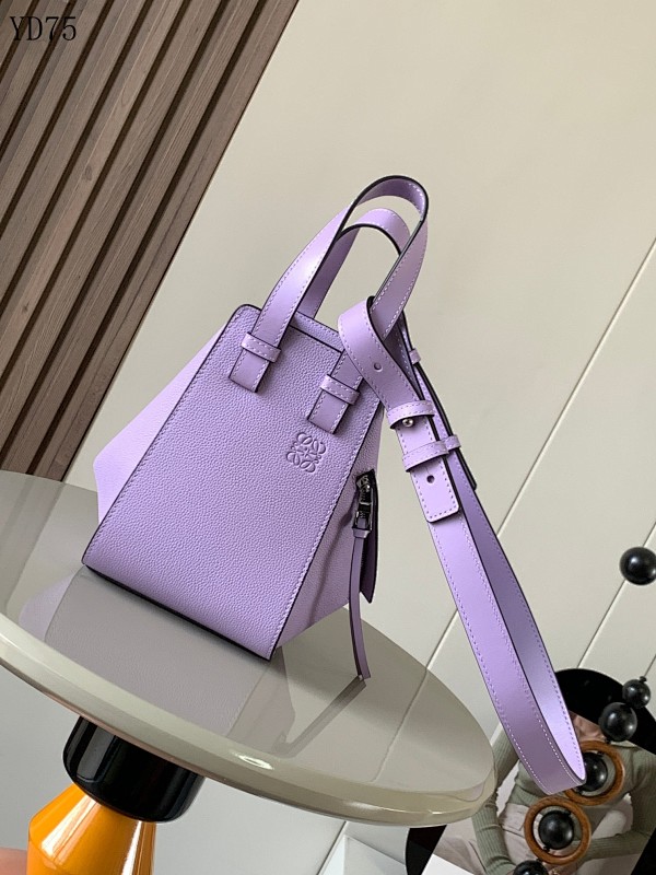 L03wee YD7578 Purple Grained Leather Bag